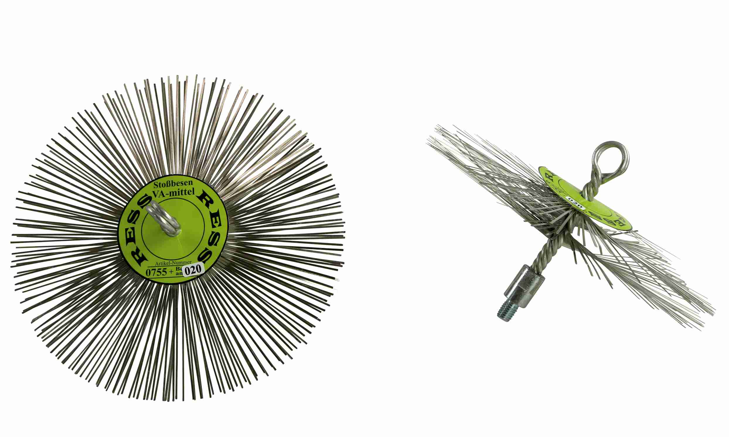 Brosse filetée en acier inoxydable (M10), dur