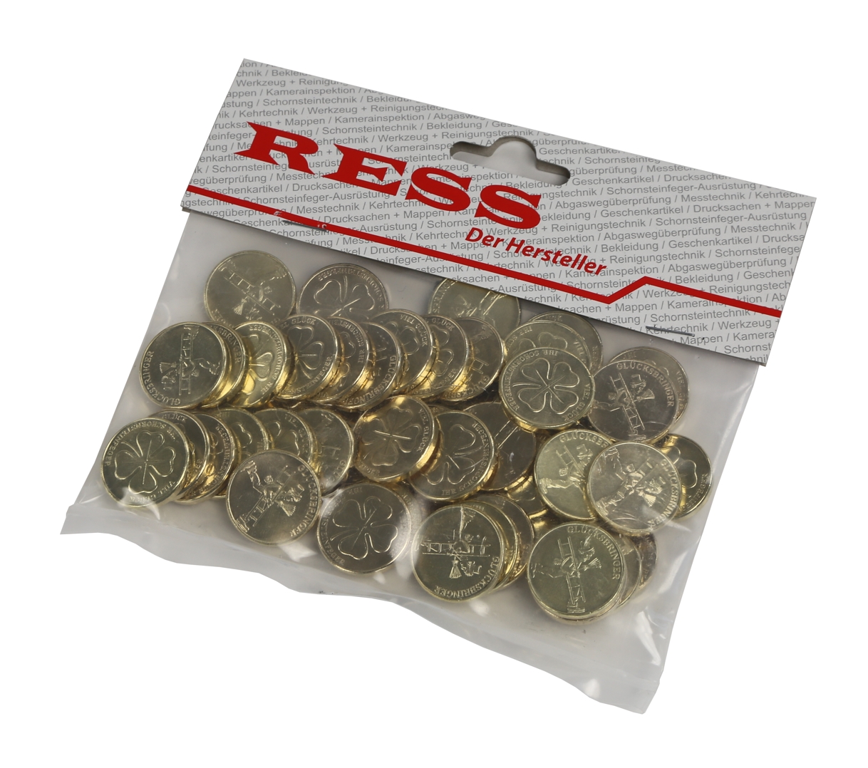 Glücksmedaillen goldfarbig Glücksmedaillen goldfarbig