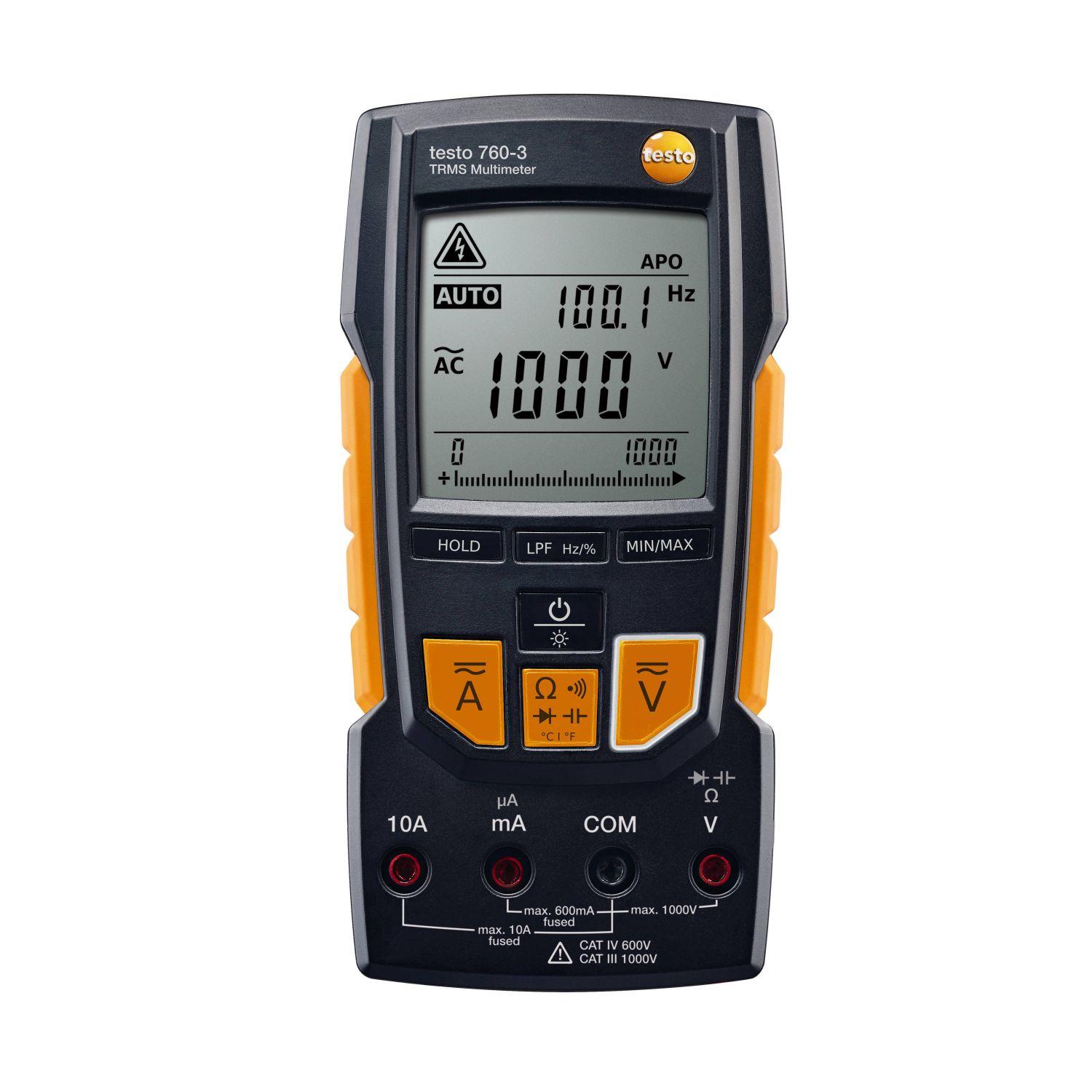 testo 760-3 TRMS Multimeter incl. 1 Set Measuring Leads