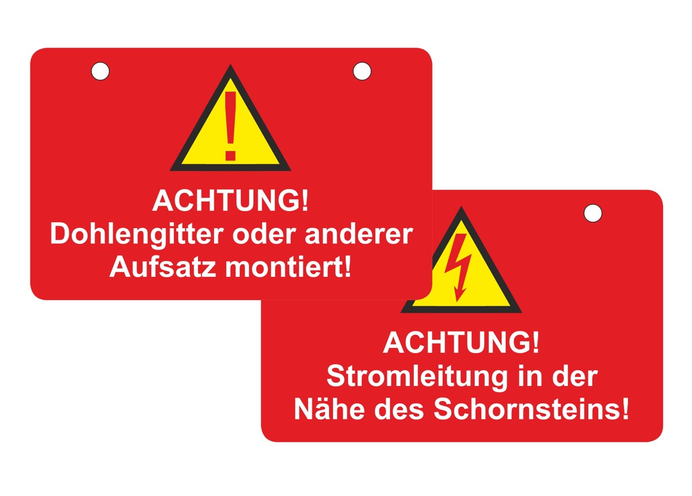 Kunststoffschild "Dohlengitter/Stromleitung" - 50 Stück Kunststoffschild "Dohlengitter/Stromleitung" - 50 Stück