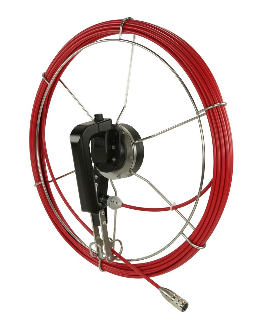 Kombi-Kamerahaspel Pro, 20 m lang, Ø 6 mm 12-polig Kombi-Kamerahaspel Pro, 20 m lang, Ø 6 mm 12-polig
