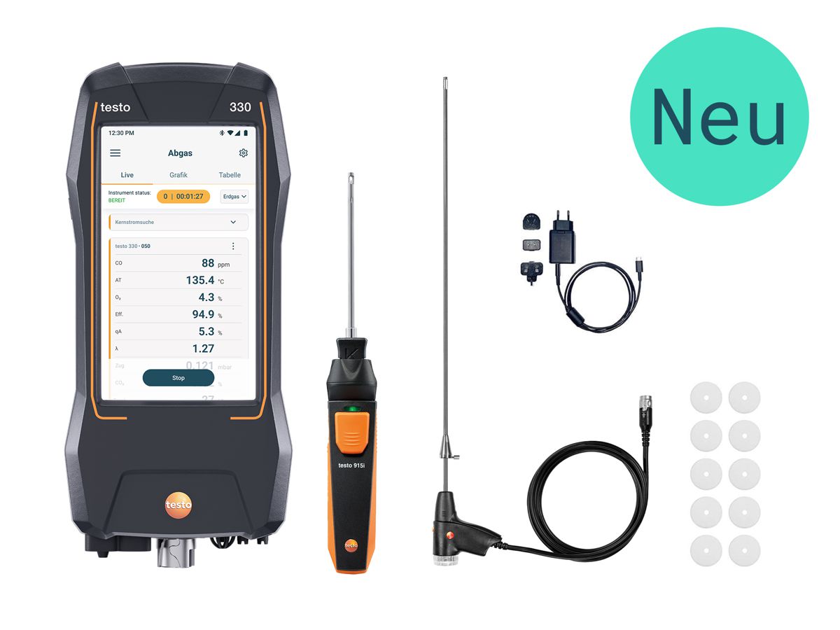 testo 330 NG røggasanalysator – Pro-sæt NO