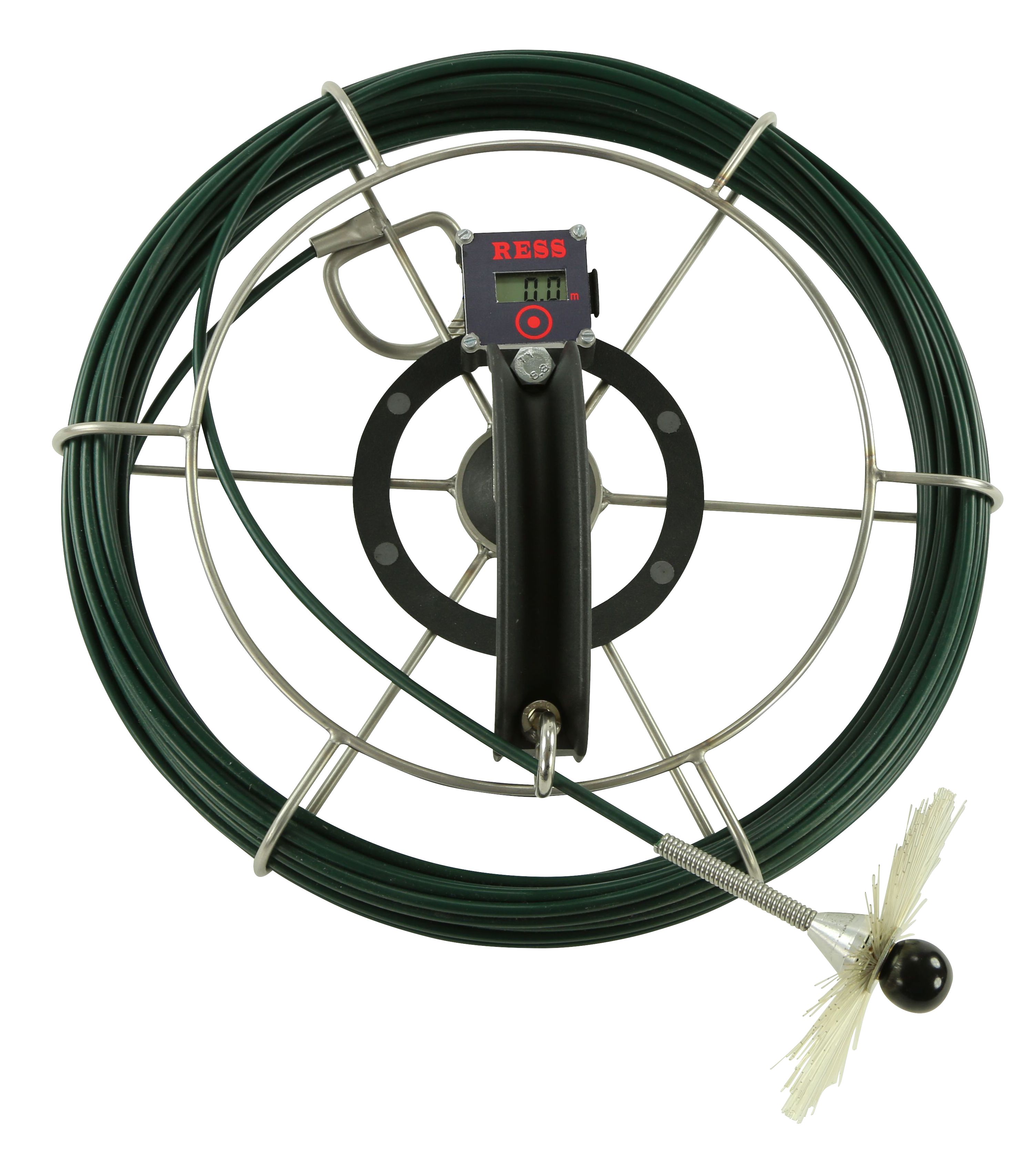 Mini-Handhaspel mit digitaler Meterzählung, 20 m Ø 4,5 mm, grün