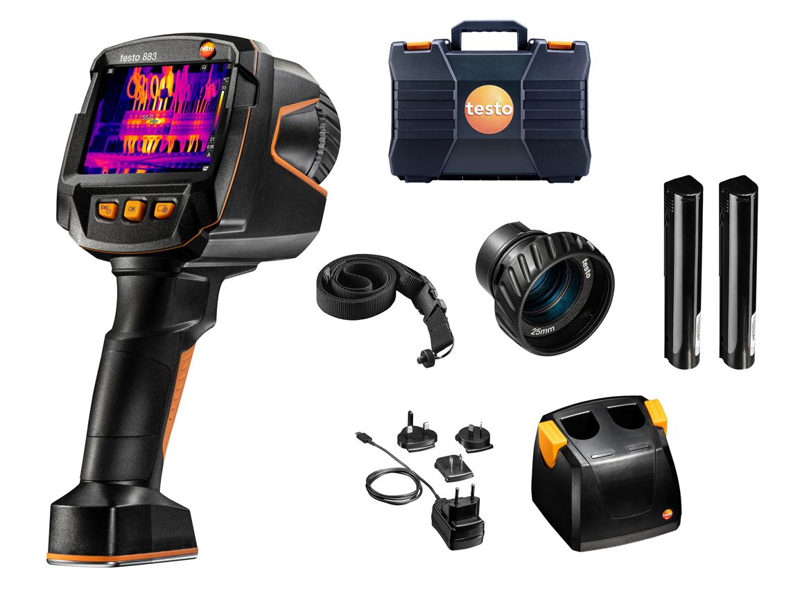 testo 883-2 Termisk Kamera Sæt med Udskifteligt Objektiv