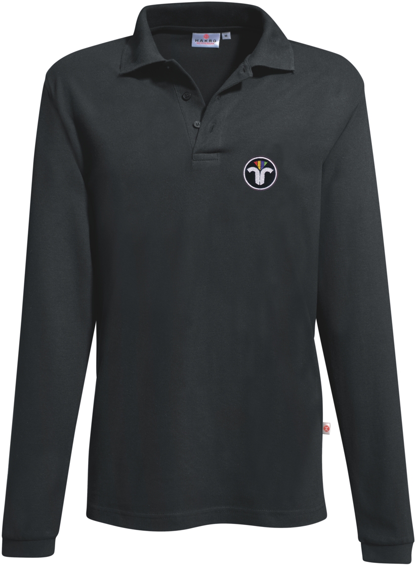 Polo à manches longues, avec emblème ZIV