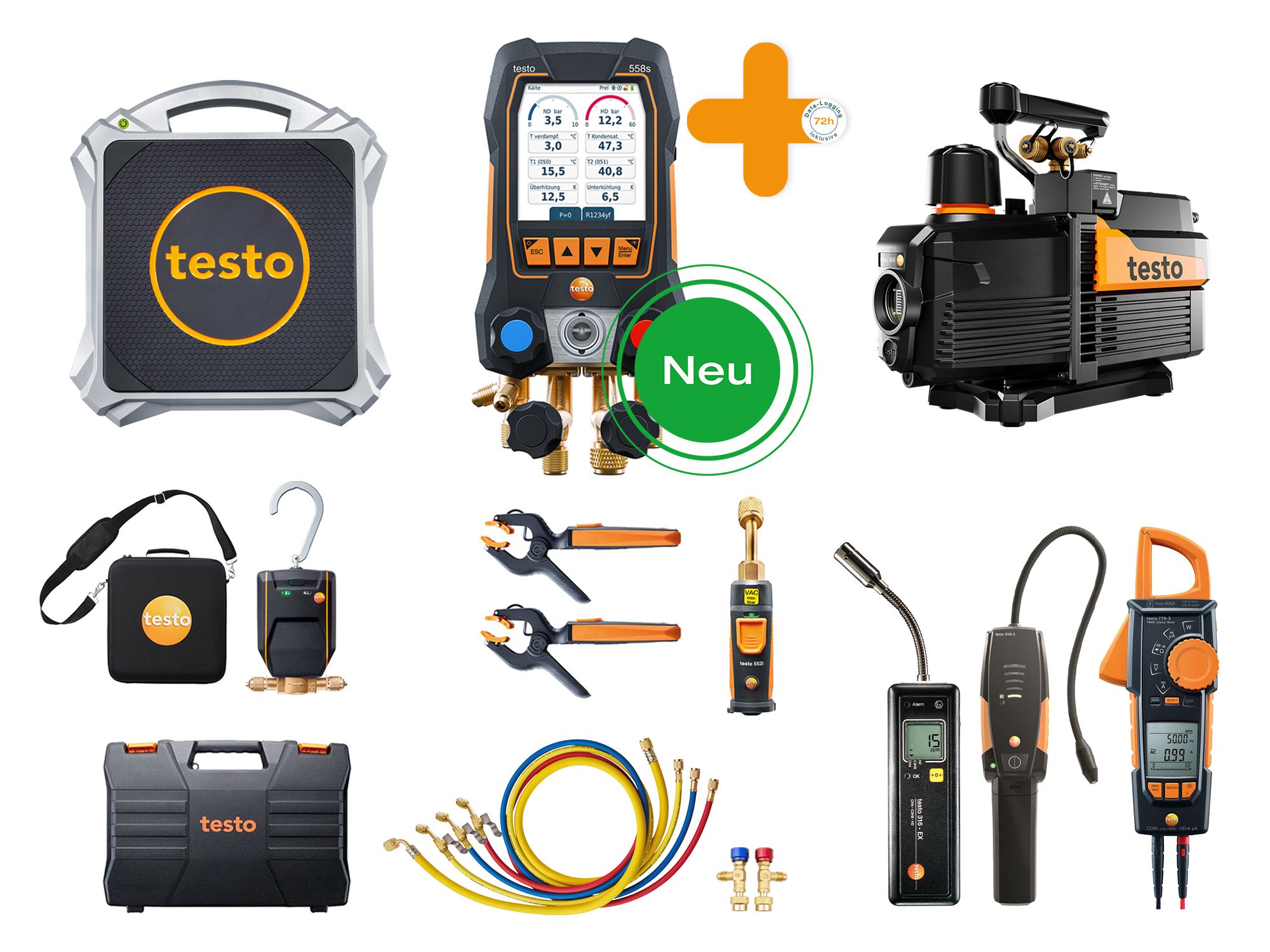 testo 570s Heat Pump Professional Set with Refrigerant Scale