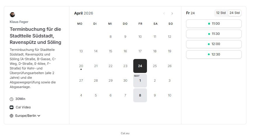 Terminplaner Setup für 2 Kalender