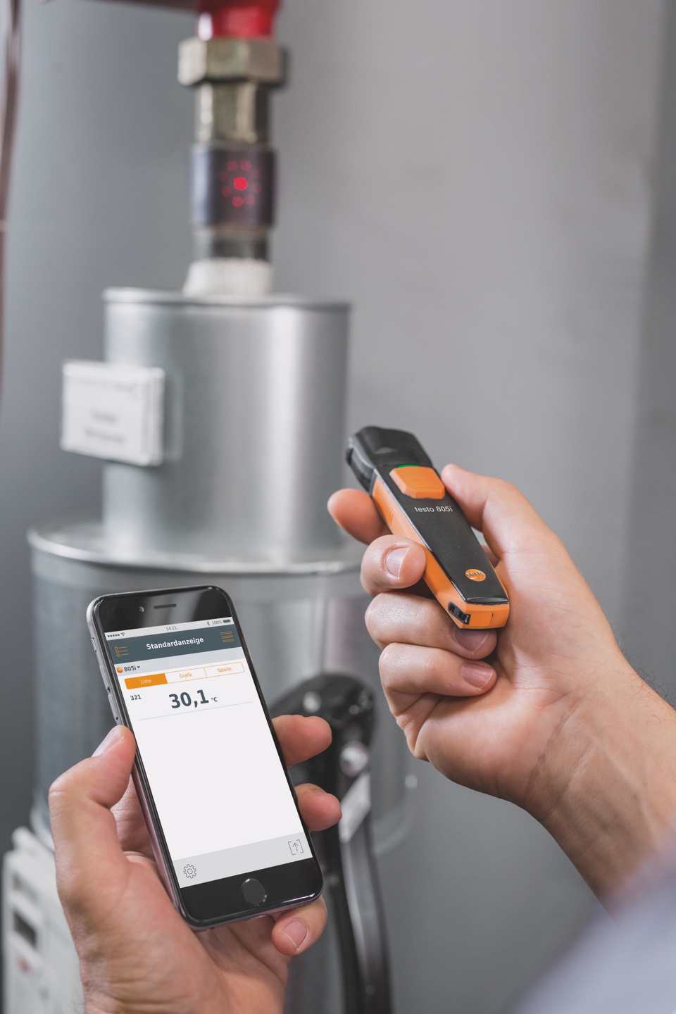 testo 805i - IR Temperaturmessgerät mit Smartphone-Bedienung