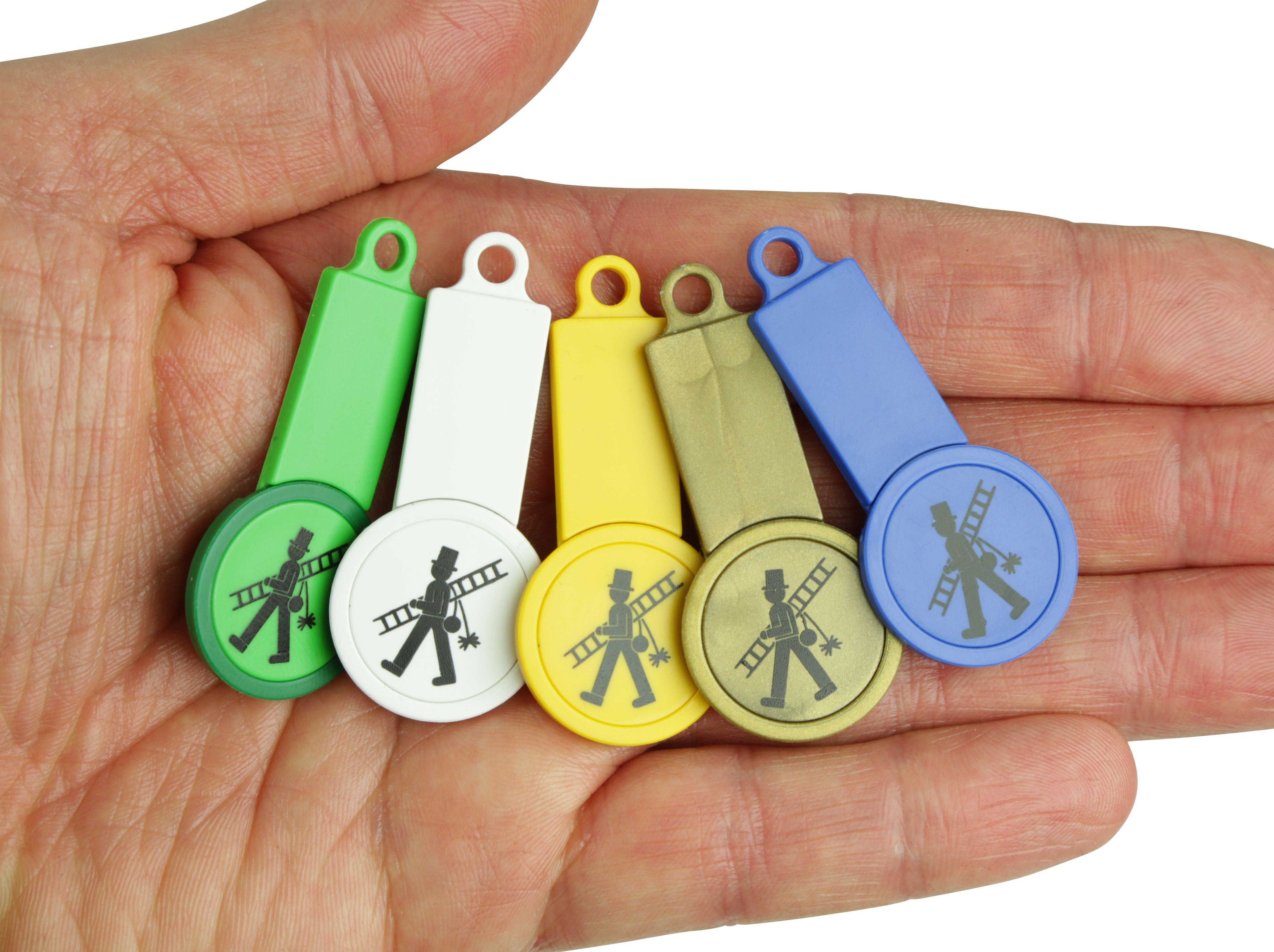 Einkaufswagenlöser "Schornsteinfeger" 2 in 1 (150 Stück)