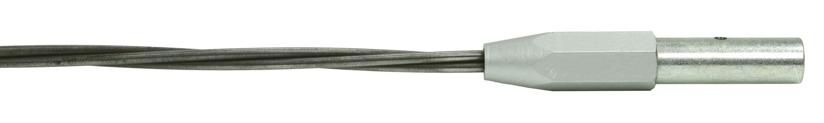 B steel rod loosely twisted