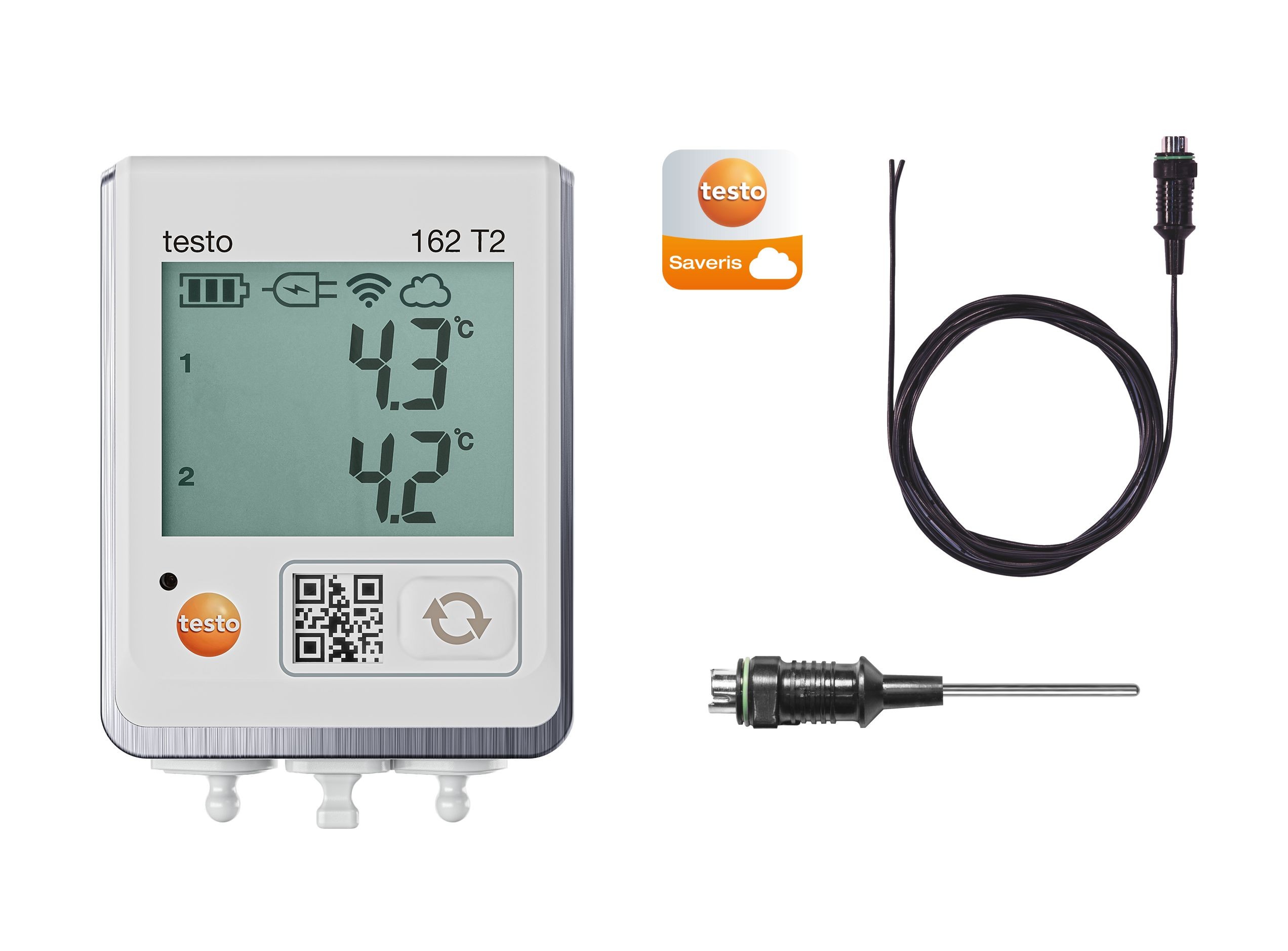 testo 162 T2 Set - Online Datenlogger - Temperatur