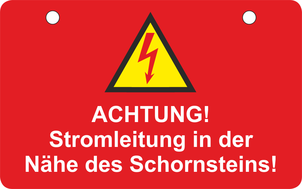 Kunststoffschild "Dohlengitter/Stromleitung" - 50 Stück