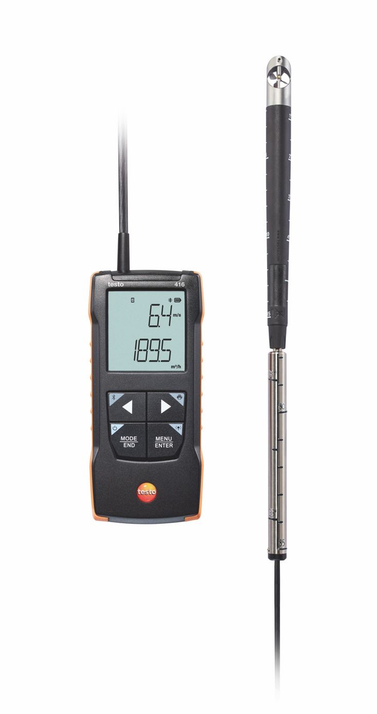 testo 416 Digitales Flügelrad-Anemometer mit App-Anbindung