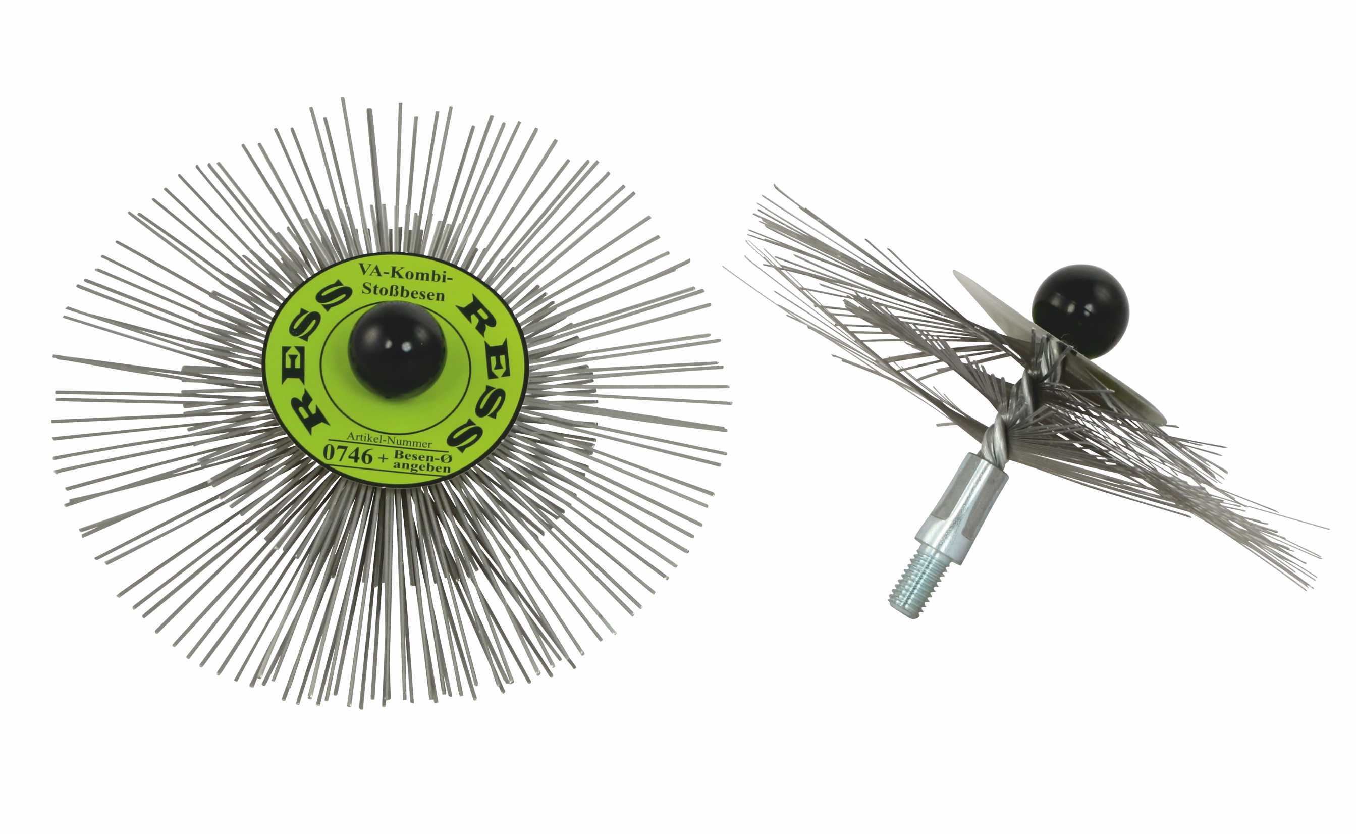 Kombibesen Edelstahl Flachdraht