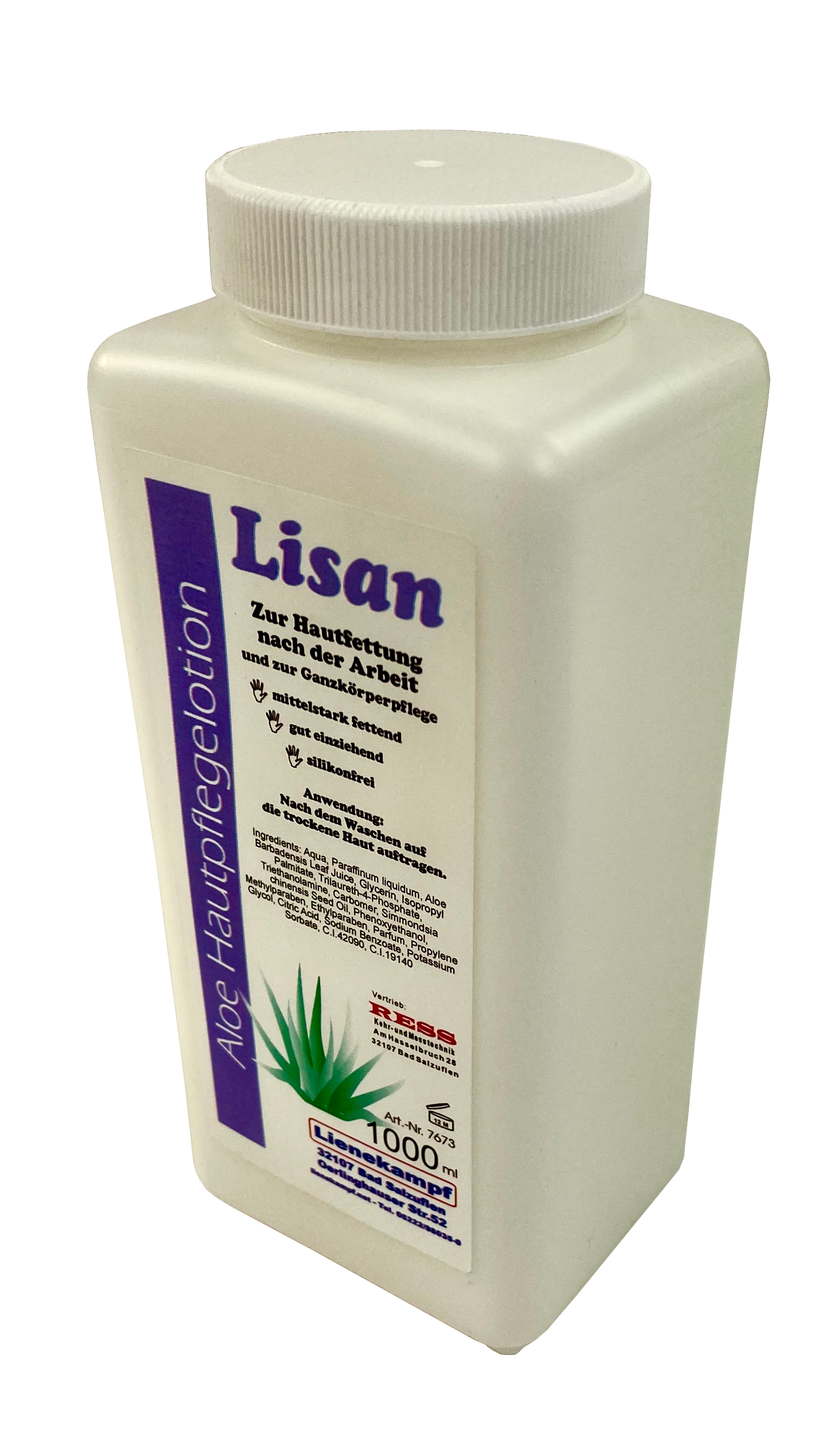 Lisan - Aloe Hautpflegelotion 1 Liter-Spenderflasche
