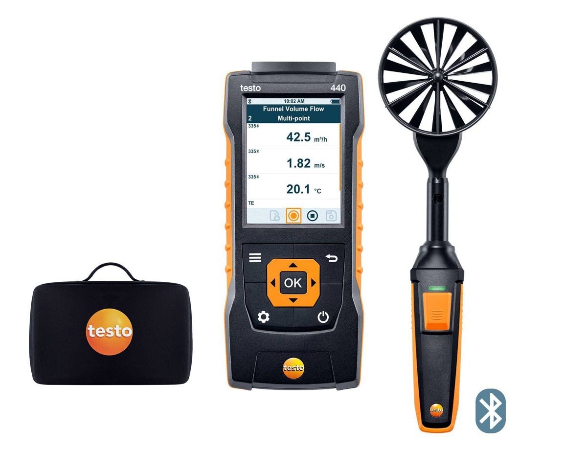 testo 440 Klimamessgerät Set mit 100 mm Flügelradsonde