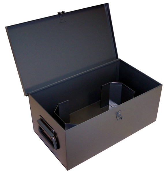 Boîte en acier pour balai de cheminée