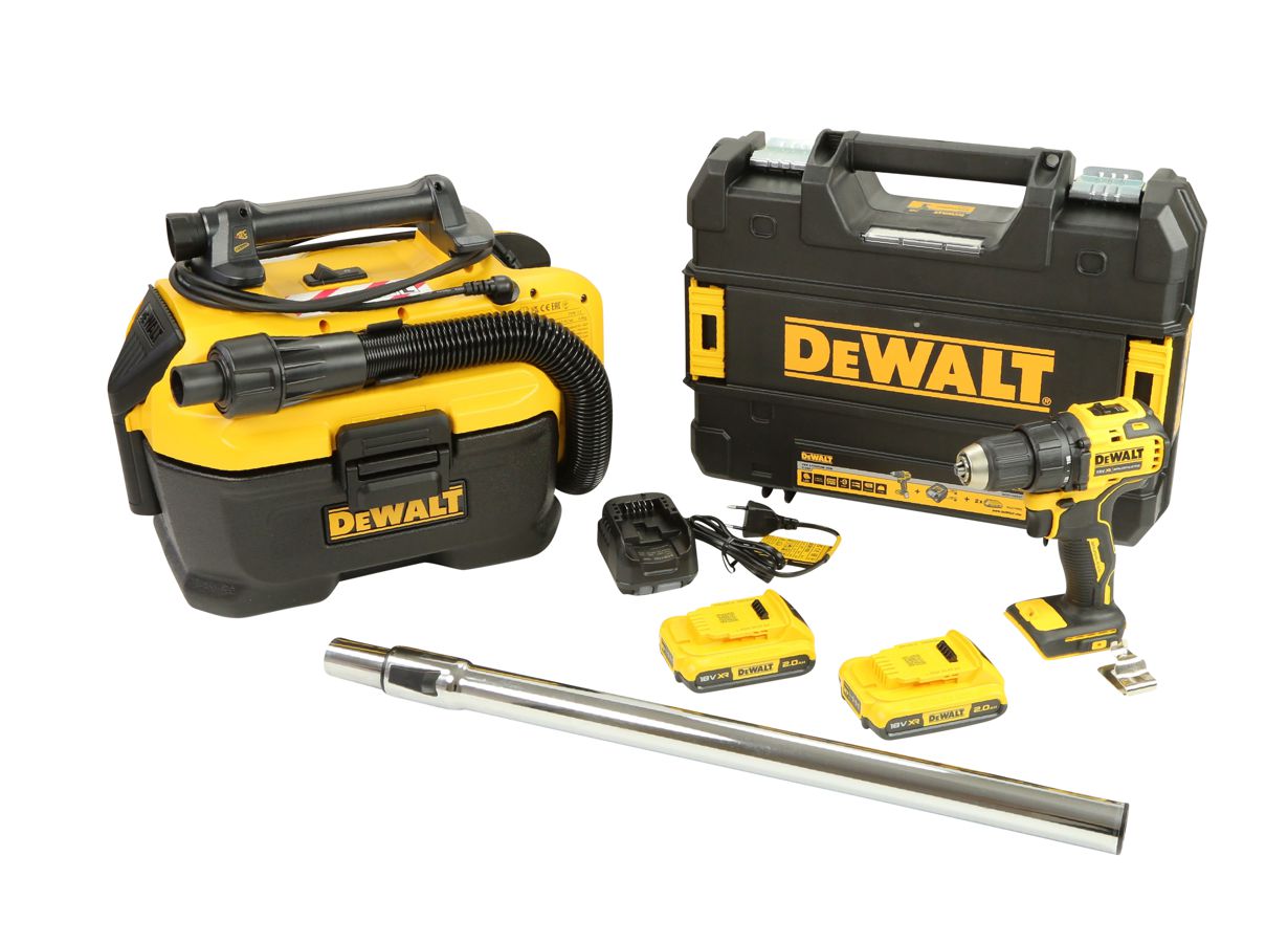 Kit aspirateur sans fil DeWALT avec clé à chocs - comprenant :