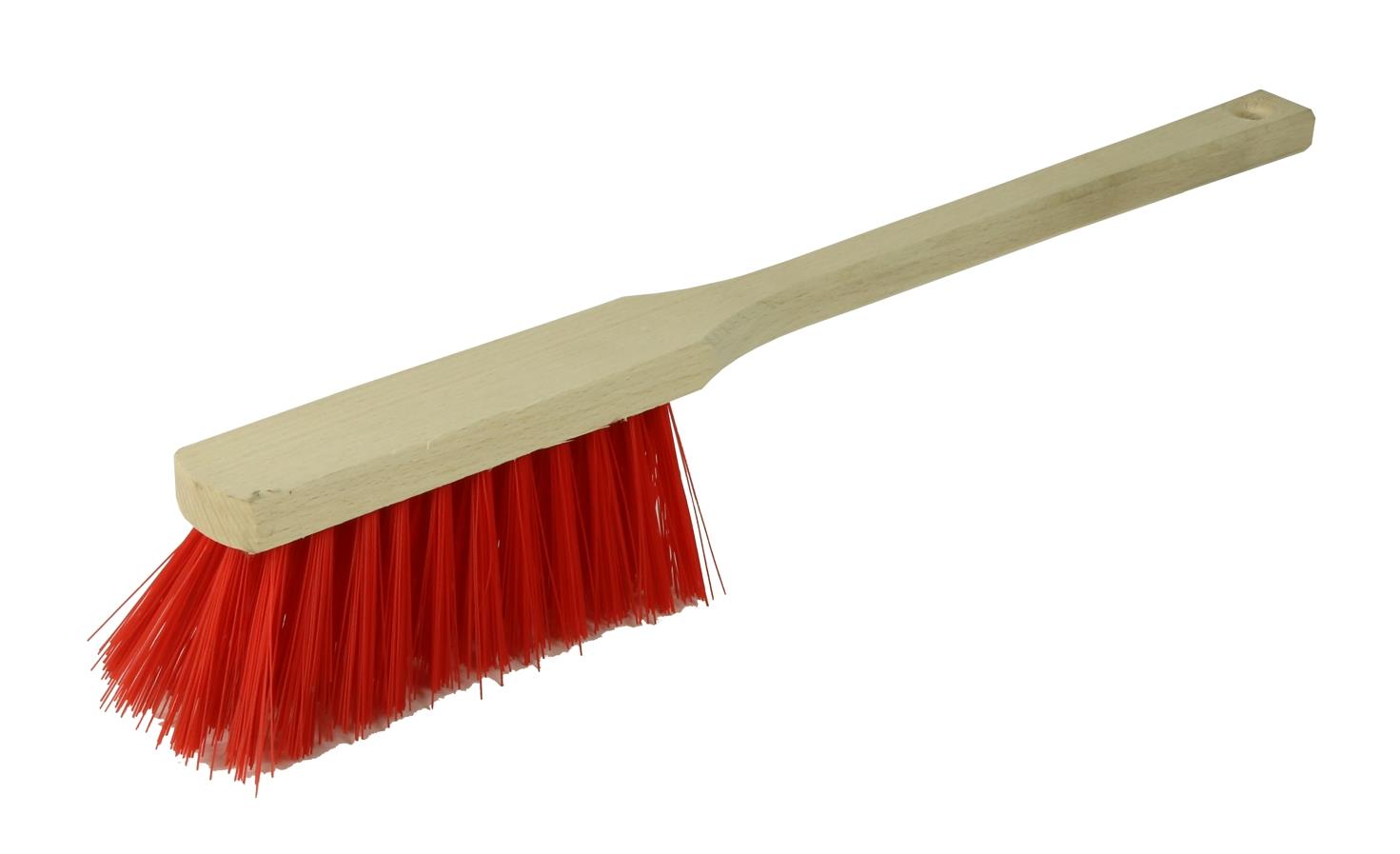 Handfeger mit roter Kunstborste Handfeger mit roter Kunstborste
