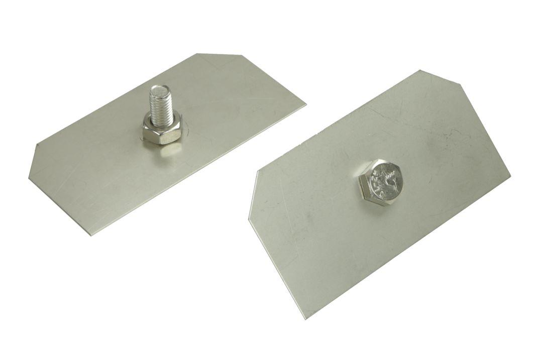 Kratzerblech Edelstahl mit Schraube M 10 Kratzerblech Edelstahl mit Schraube M 10
