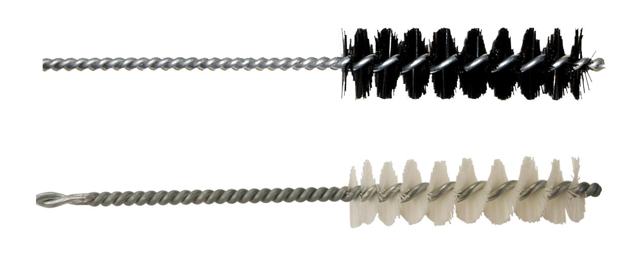 Heizkesselbürste mit Drahtstiel und Perlonbesatz Heizkesselbürste mit Drahtstiel und Perlonbesatz
