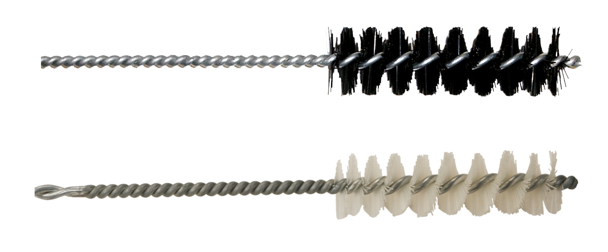 Heizkesselbürste mit Drahtstiel und Perlonbesatz