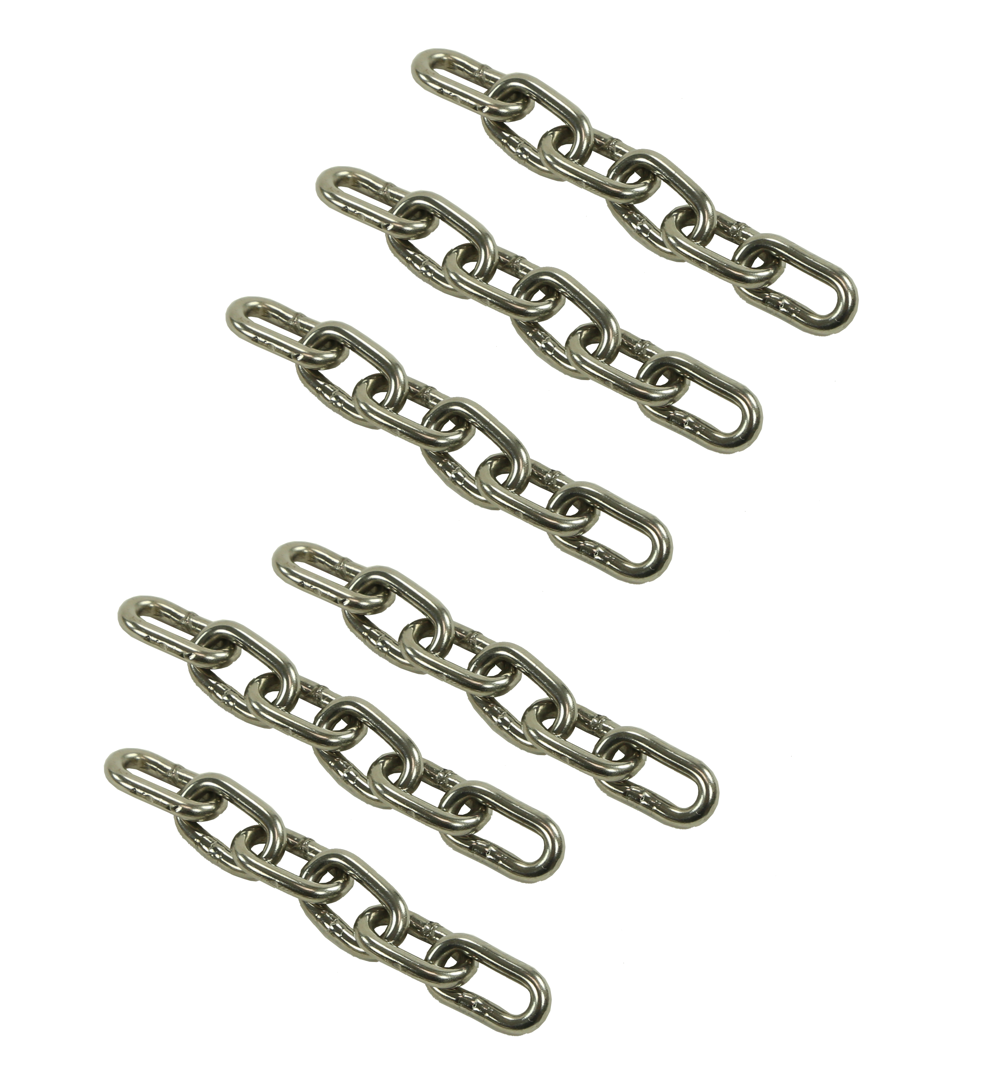 Rustfri stålkæde 4 mm (sæt med 6)
