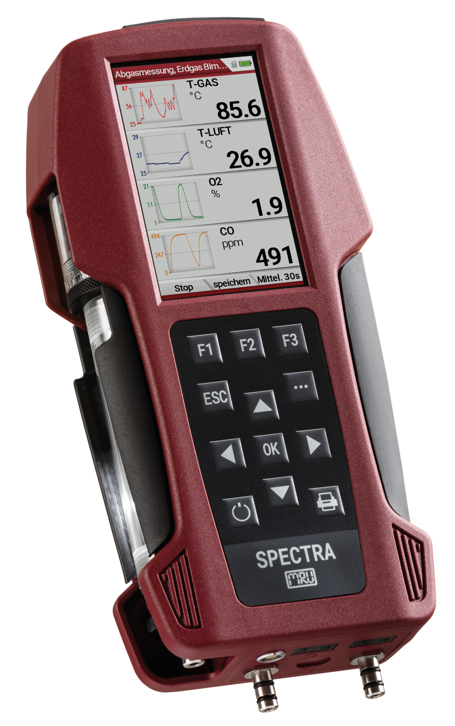 Abgasmessgerät MRU SPECTRA - Klassik rot -