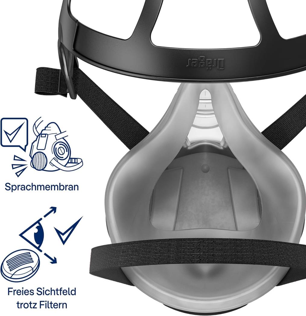 Dräger Dust Protection Mask X-plore 3300, Gr. M including 2 Pairs of Filters P3