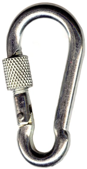 Mousqueton - avec vis, galvanisé