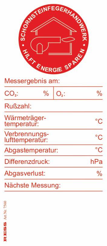 Boiler sticker oil (red/white) - 5 pack
