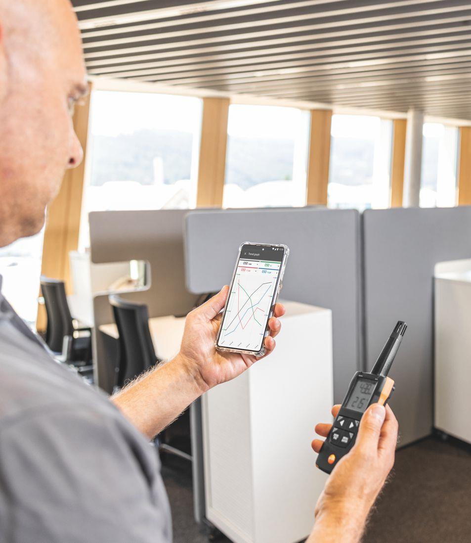 testo 625 Digital Thermo-Hygrometer with App Connection