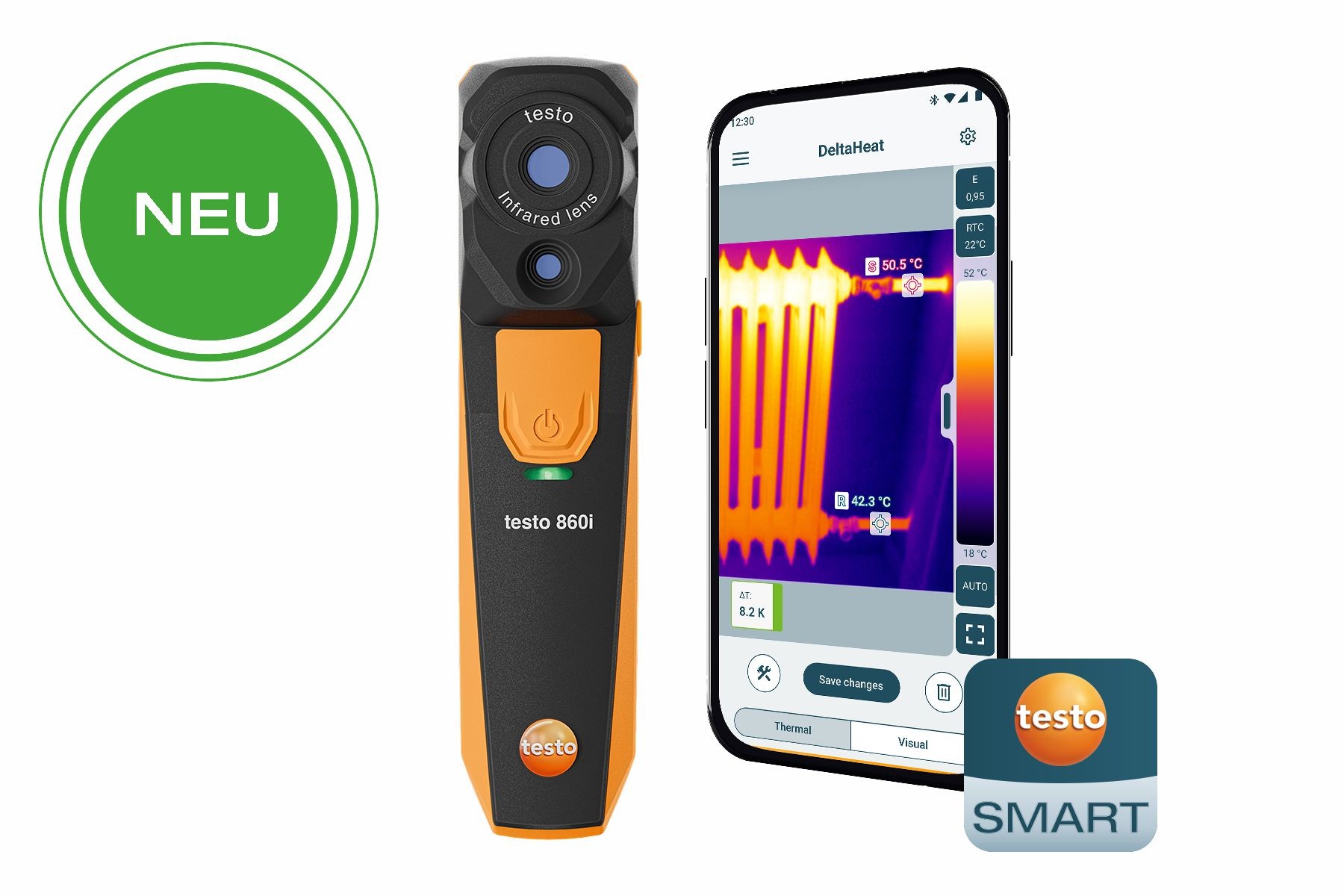 testo 860i Set - Wärmebildkamera für Smartphones testo 860i Set - Wärmebildkamera für Smartphones