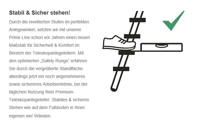 Teleskopleiter TELESTEPS Prime Line mit Stabilisatoren Teleskopleiter TELESTEPS Prime Line mit Stabilisatoren