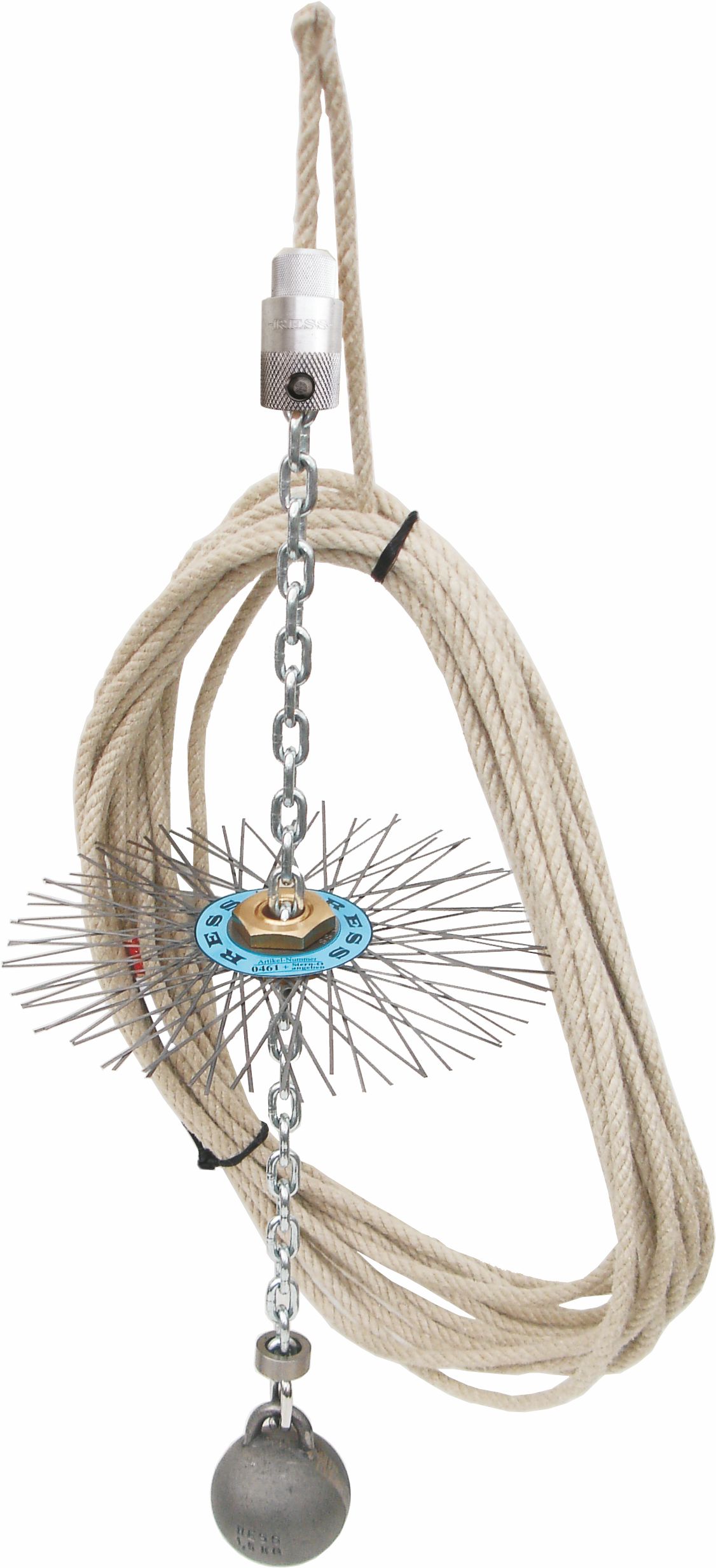 Standard-Kehrgerät komplett mit Kehrleine Ø 9 mm 15 m