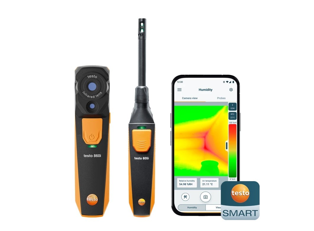 testo 860i Schimmel-Set - Wärmebildkamera mit Feuchtefühler testo 605i