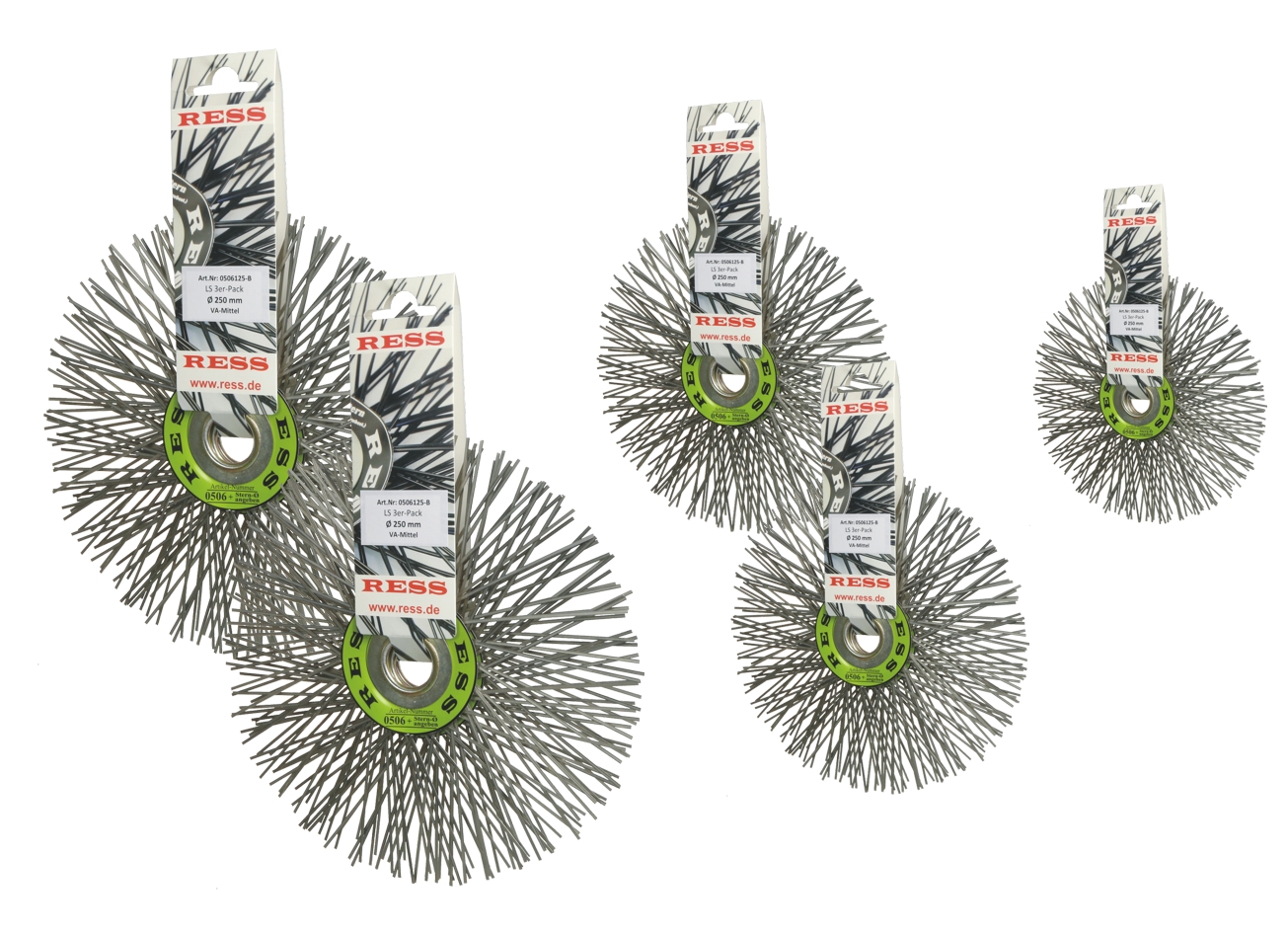 Leinsterne Edelstahl-Set 15er-Pack