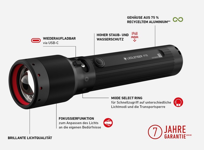 Akku-Lampe LEDLENSER P7R