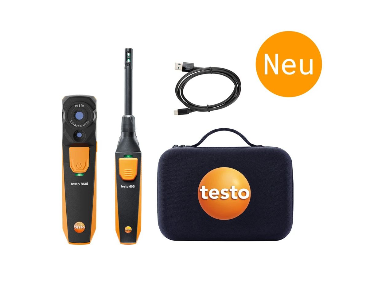 testo 860i Schimmel-Set - Wärmebildkamera mit Feuchtefühler testo 605i
