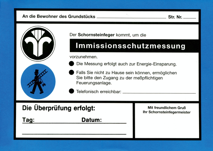 Ankündigungszettel "Immissionsschutzmessung" DIN A5