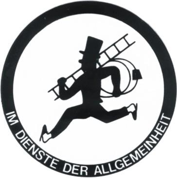 Aufkleber Schornsteinfeger s/w