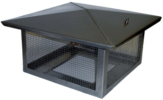 Gnistsikring Komfort - Rustfrit stål 20 x 20 cm