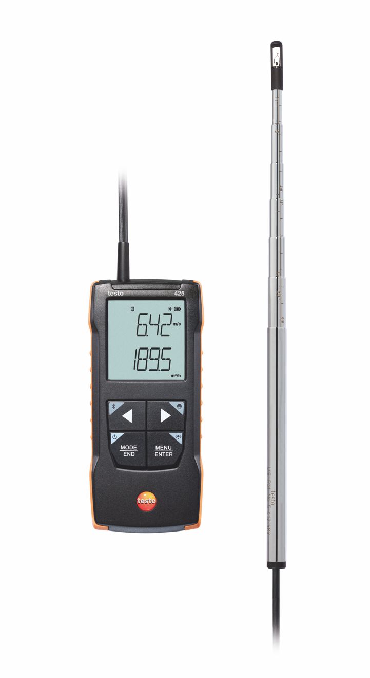 testo 425 termisk anemometer med separat flow temperaturprobe